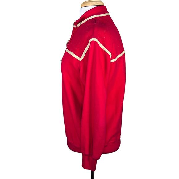 St. John Sport by Marie by Marie Gray 1/4 Zip Red Pullover Sweatshirt Size P - Picture 9 of 13